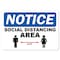 Signmission Coronavirus Notice, Social Distancing Area, 10in X 7in Peel And Stick Wall Graphic, NS-RD-710-255942 OS-NS-RD-710-255942 - alternate 1